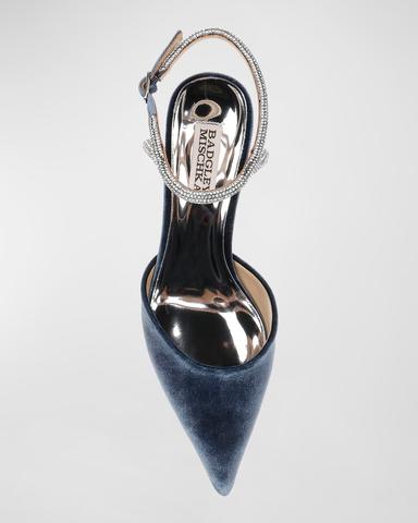 Badgley Mischka Autumn Silk Strass Ankle-Strap Pumps | Thumbnail 4 Badgley Mischka Autumn Silk Strass Ankle-Strap Pumps | Thumbnail 4