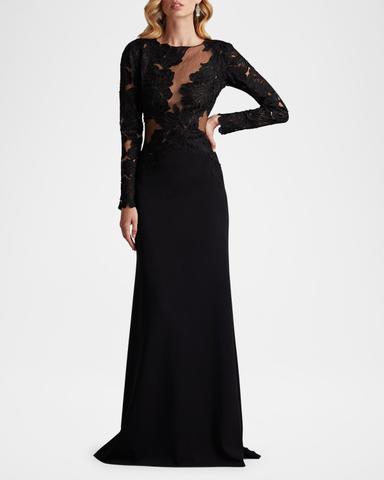 Tadashi Shoji Embroidered Floral Illusion Gown | Thumbnail 2 Tadashi Shoji Embroidered Floral Illusion Gown | Thumbnail 2
