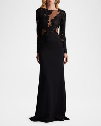 Tadashi Shoji Embroidered Floral Illusion Gown | Thumbnail 6 Tadashi Shoji Embroidered Floral Illusion Gown | Thumbnail 6