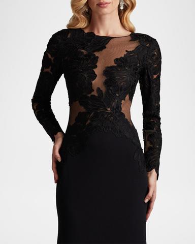 Tadashi Shoji Embroidered Floral Illusion Gown | Thumbnail 5 Tadashi Shoji Embroidered Floral Illusion Gown | Thumbnail 5