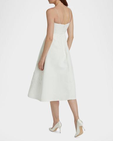 SACHIN BABI Audra Flower-Appliqué Fit-&-Flare Midi Dress | Thumbnail 3 SACHIN BABI Audra Flower-Appliqué Fit-&-Flare Midi Dress | Thumbnail 3