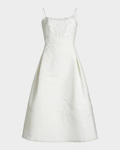 SACHIN BABI Audra Flower-Appliqué Fit-&-Flare Midi Dress | Thumbnail 1 SACHIN BABI Audra Flower-Appliqué Fit-&-Flare Midi Dress | Thumbnail 1