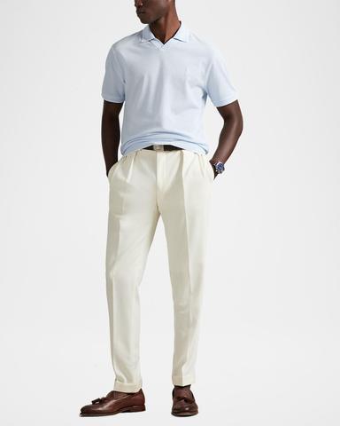 Polo Ralph Lauren Men's Cotton Jacquard Pique Short-Sleeve Polo Shirt | Thumbnail 1 Polo Ralph Lauren Men's Cotton Jacquard Pique Short-Sleeve Polo Shirt | Thumbnail 1