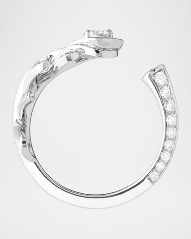 Boucheron Plume de Paon 18K White Gold Ring with Diamonds, Size EU 54 | Thumbnail 2 Boucheron Plume de Paon 18K White Gold Ring with Diamonds, Size EU 54 | Thumbnail 2