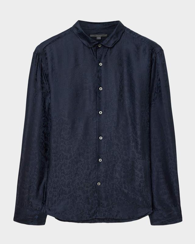 Men 's Orchard Jacquard Silk-Blend Slim Sport Shirt Men 's Orchard Jacquard Silk-Blend Slim Sport Shirt