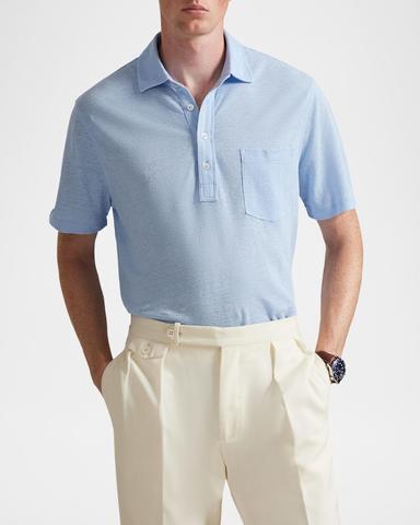 Polo Ralph Lauren Men 's Linen Pique Knit Polo Shirt | Thumbnail 3 Polo Ralph Lauren Men 's Linen Pique Knit Polo Shirt | Thumbnail 3