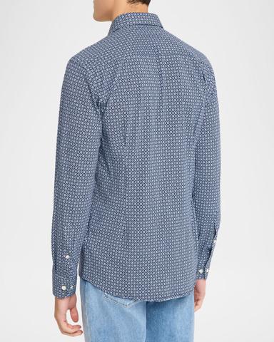 Eton Men 's Stretch Jersey Geometric Sport Shirt | Thumbnail 3 Eton Men 's Stretch Jersey Geometric Sport Shirt | Thumbnail 3