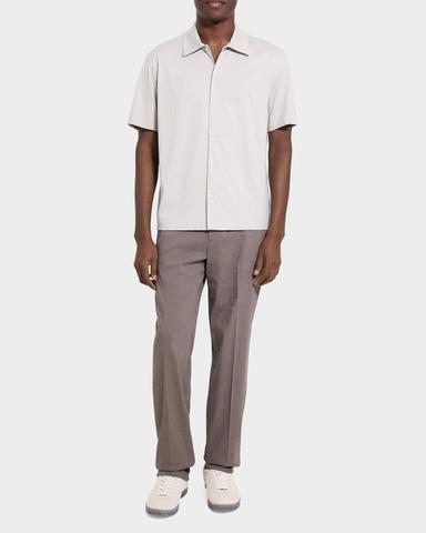 Theory Men 's Cotton Tonal Stripe Short-Sleeve Shirt | Thumbnail 1 Theory Men 's Cotton Tonal Stripe Short-Sleeve Shirt | Thumbnail 1