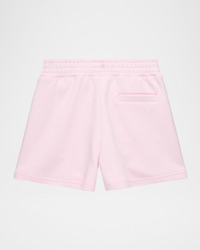 Girl's Embroidered Logo Pleated Cotton Shorts, Size 8-14 Girl's Embroidered Logo Pleated Cotton Shorts, Size 8-14