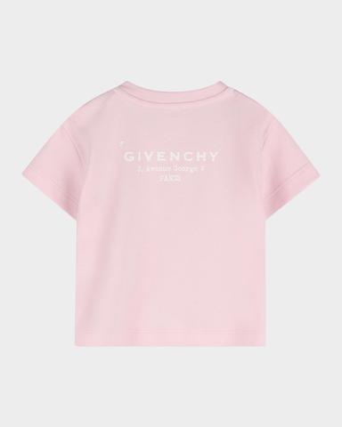 Givenchy Girl 's Crewneck Logo-Print Cotton Tee, Size -3 | Thumbnail 1 Givenchy Girl 's Crewneck Logo-Print Cotton Tee, Size -3 | Thumbnail 1