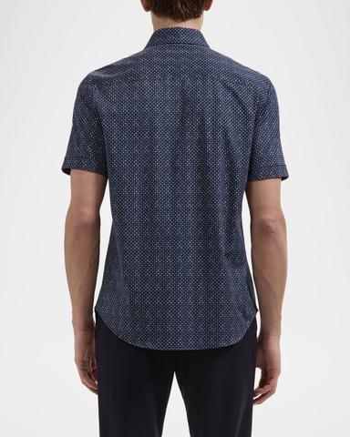 Bugatchi Men 's Geometric Stretch-Cotton Shirt | Thumbnail 3 Bugatchi Men 's Geometric Stretch-Cotton Shirt | Thumbnail 3