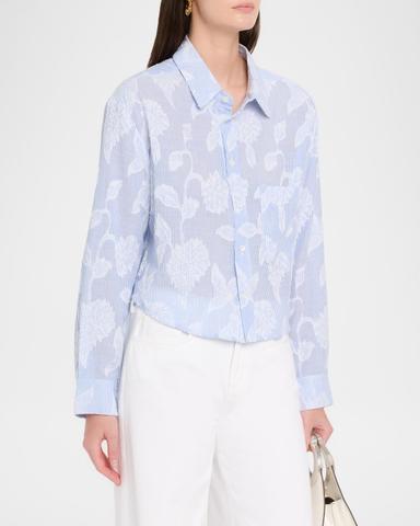 CISSA Floral Striped Button-Front Shirt | Thumbnail 4 CISSA Floral Striped Button-Front Shirt | Thumbnail 4
