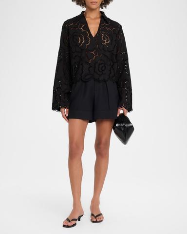 CISSA Floral Eyelet Embroidered V-Neck Blouse | Thumbnail 2 CISSA Floral Eyelet Embroidered V-Neck Blouse | Thumbnail 2