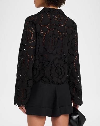 CISSA Floral Eyelet Embroidered V-Neck Blouse | Thumbnail 3 CISSA Floral Eyelet Embroidered V-Neck Blouse | Thumbnail 3