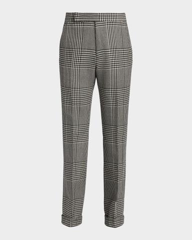 TOM FORD Men 's Master Prince of Wales Wool Trousers | Thumbnail 1 TOM FORD Men 's Master Prince of Wales Wool Trousers | Thumbnail 1