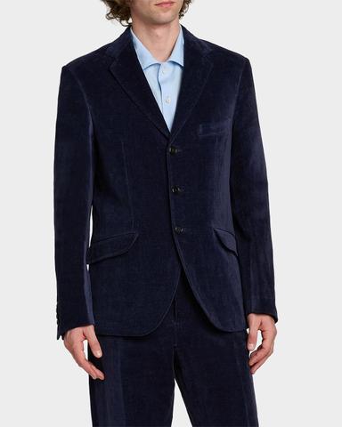 Jil Sander Men 's Velvet Single-Breasted Jacket | Thumbnail 4 Jil Sander Men 's Velvet Single-Breasted Jacket | Thumbnail 4