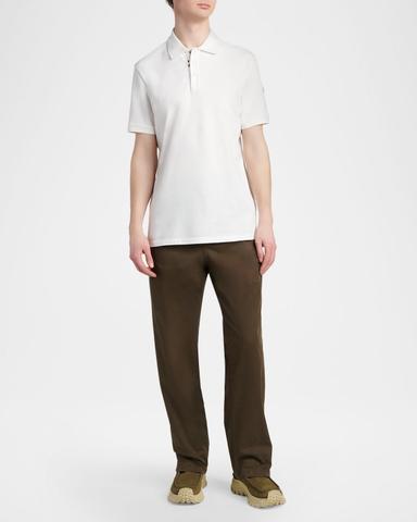 Moncler Men 's Tricolor-Placket Pique Polo Shirt | Thumbnail 2 Moncler Men 's Tricolor-Placket Pique Polo Shirt | Thumbnail 2