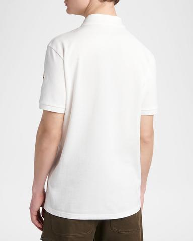 Moncler Men 's Tricolor-Placket Pique Polo Shirt | Thumbnail 3 Moncler Men 's Tricolor-Placket Pique Polo Shirt | Thumbnail 3