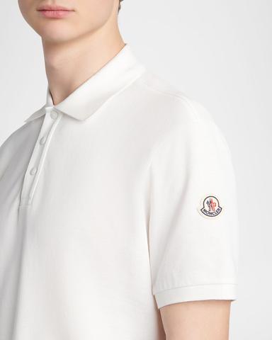 Moncler Men 's Tricolor-Placket Pique Polo Shirt | Thumbnail 5 Moncler Men 's Tricolor-Placket Pique Polo Shirt | Thumbnail 5