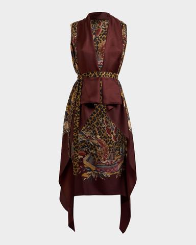 Etro Leopard & Avian Print Silk Foulard Vest | Thumbnail 3 Etro Leopard & Avian Print Silk Foulard Vest | Thumbnail 3