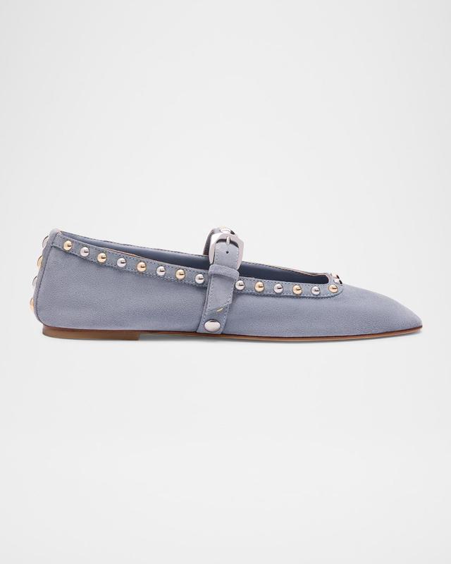 Perry Studded Suede Mary Jane Ballerina Flats Perry Studded Suede Mary Jane Ballerina Flats