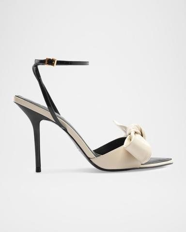 Schutz 100mm Elodie Leather Bow Sandals | Thumbnail 1 Schutz 100mm Elodie Leather Bow Sandals | Thumbnail 1