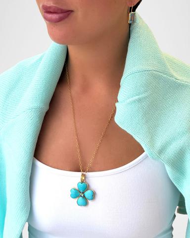 Dina Mackney Lucky Turquoise Pendant Necklace | Thumbnail 1 Dina Mackney Lucky Turquoise Pendant Necklace | Thumbnail 1