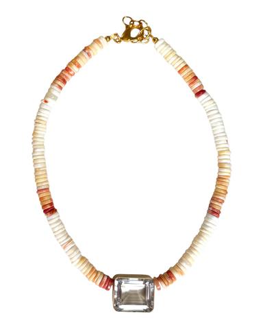 Dina Mackney Emerald-Cut Quartz on Shell Choker | Thumbnail 2 Dina Mackney Emerald-Cut Quartz on Shell Choker | Thumbnail 2