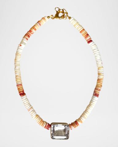 Dina Mackney Emerald-Cut Quartz on Shell Choker | Thumbnail 3 Dina Mackney Emerald-Cut Quartz on Shell Choker | Thumbnail 3