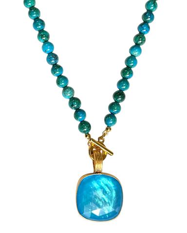 Dina Mackney Portofino Doublet Necklace with Chrysocolla | Thumbnail 2 Dina Mackney Portofino Doublet Necklace with Chrysocolla | Thumbnail 2