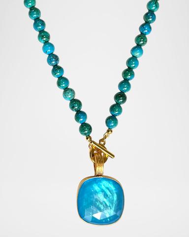 Dina Mackney Portofino Doublet Necklace with Chrysocolla | Thumbnail 3 Dina Mackney Portofino Doublet Necklace with Chrysocolla | Thumbnail 3