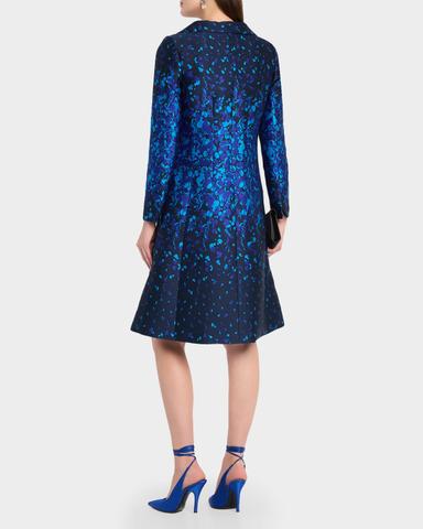 Rickie Freeman for Teri Jon Abstract-Print Mikado Coat Dress | Thumbnail 3 Rickie Freeman for Teri Jon Abstract-Print Mikado Coat Dress | Thumbnail 3
