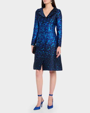 Rickie Freeman for Teri Jon Abstract-Print Mikado Coat Dress | Thumbnail 4 Rickie Freeman for Teri Jon Abstract-Print Mikado Coat Dress | Thumbnail 4