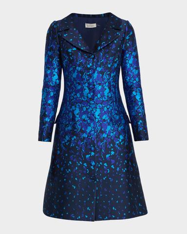 Rickie Freeman for Teri Jon Abstract-Print Mikado Coat Dress | Thumbnail 1 Rickie Freeman for Teri Jon Abstract-Print Mikado Coat Dress | Thumbnail 1