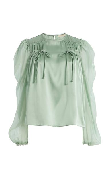 Ulla Johnson Odette Chiffon and Satin Top | Thumbnail 2 Ulla Johnson Odette Chiffon and Satin Top | Thumbnail 2