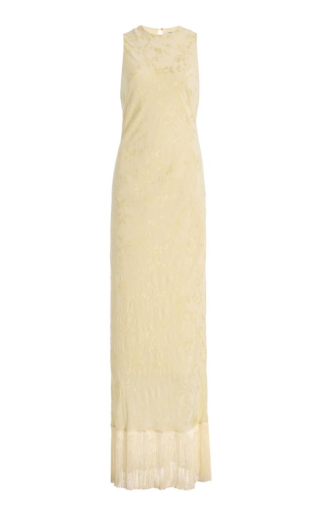 Gill Fringed Crepe Maxi Dress Gill Fringed Crepe Maxi Dress