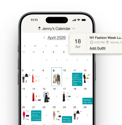Vêtir outfit planning calendar with scheduled looks